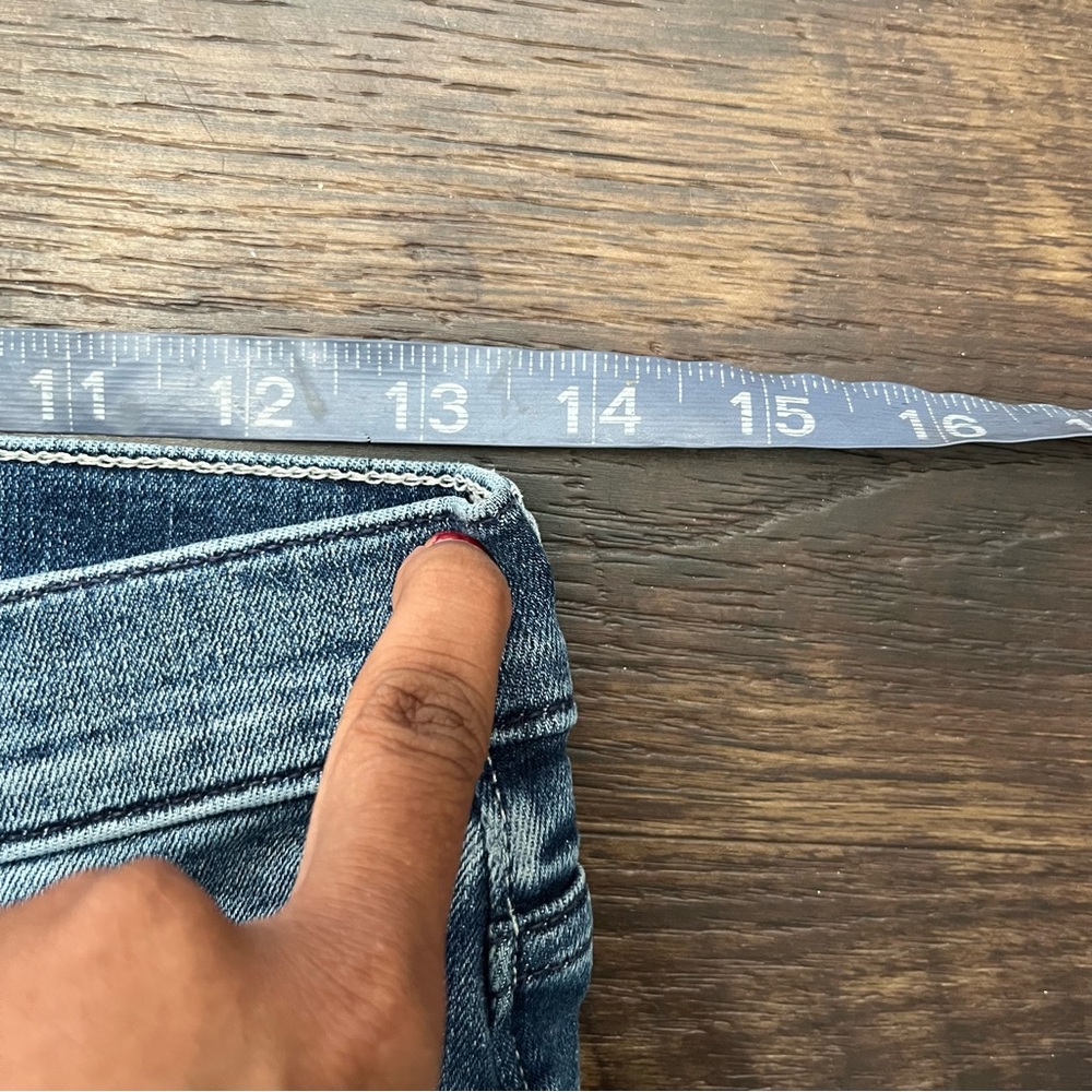 Mother Mid-Rise Dazzler ankle fray denim jeans weekend warrior 26 27 *READ* - Picture 7 of 12